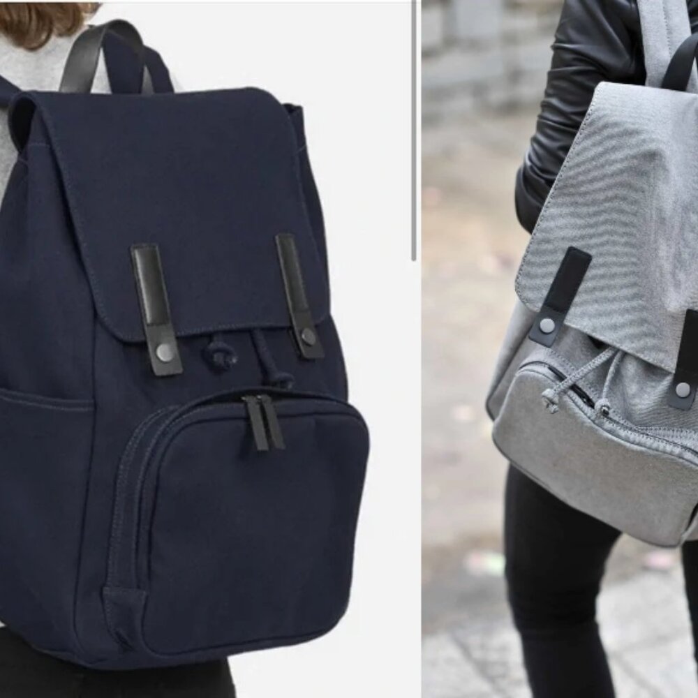 Two (2) Matching Everlane Modern Snap Backpack (Blue & Reverse Denim)